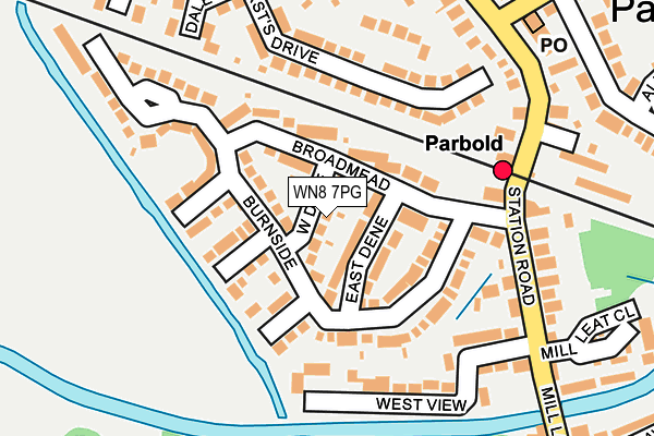 WN8 7PG map - OS OpenMap – Local (Ordnance Survey)