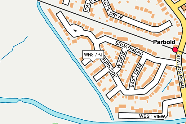 WN8 7PJ map - OS OpenMap – Local (Ordnance Survey)