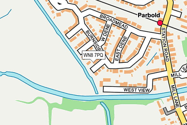 WN8 7PQ map - OS OpenMap – Local (Ordnance Survey)