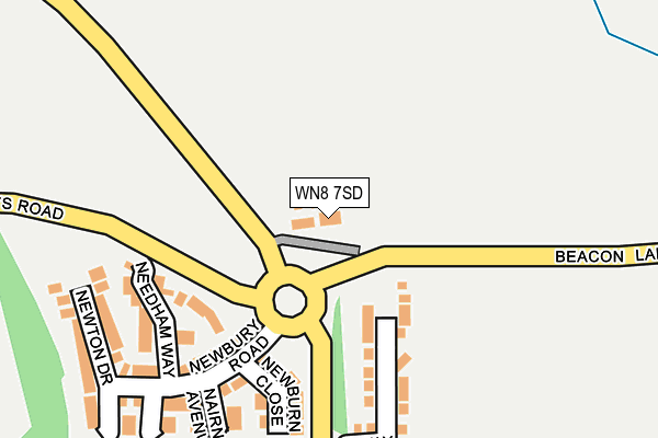 WN8 7SD map - OS OpenMap – Local (Ordnance Survey)