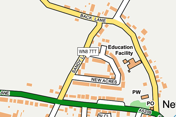 WN8 7TT map - OS OpenMap – Local (Ordnance Survey)
