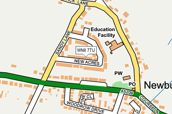 WN8 7TU map - OS OpenMap – Local (Ordnance Survey)