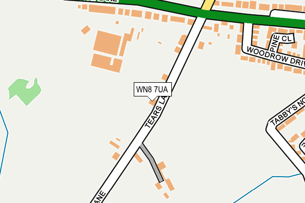 WN8 7UA map - OS OpenMap – Local (Ordnance Survey)