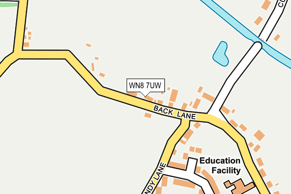 WN8 7UW map - OS OpenMap – Local (Ordnance Survey)