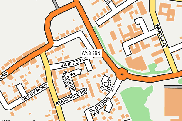 WN8 8BN map - OS OpenMap – Local (Ordnance Survey)