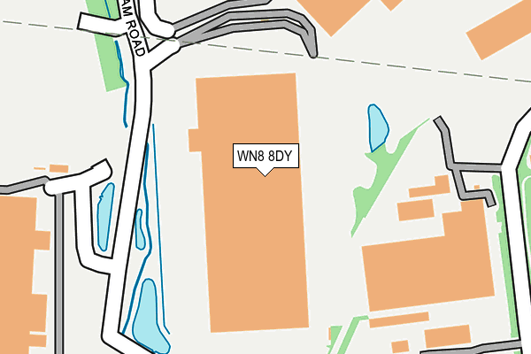 WN8 8DY map - OS OpenMap – Local (Ordnance Survey)