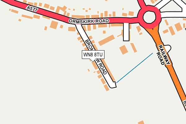 WN8 8TU map - OS OpenMap – Local (Ordnance Survey)