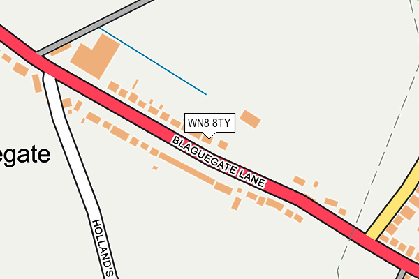 WN8 8TY map - OS OpenMap – Local (Ordnance Survey)