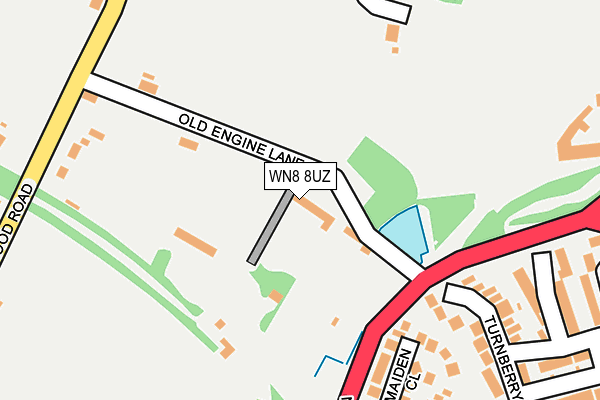 WN8 8UZ map - OS OpenMap – Local (Ordnance Survey)