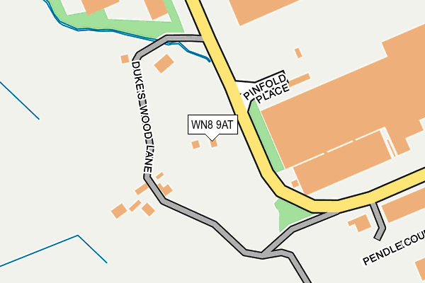 WN8 9AT map - OS OpenMap – Local (Ordnance Survey)