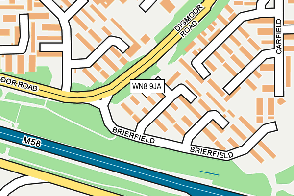 WN8 9JA map - OS OpenMap – Local (Ordnance Survey)