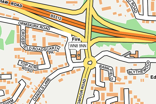 WN8 9NN map - OS OpenMap – Local (Ordnance Survey)