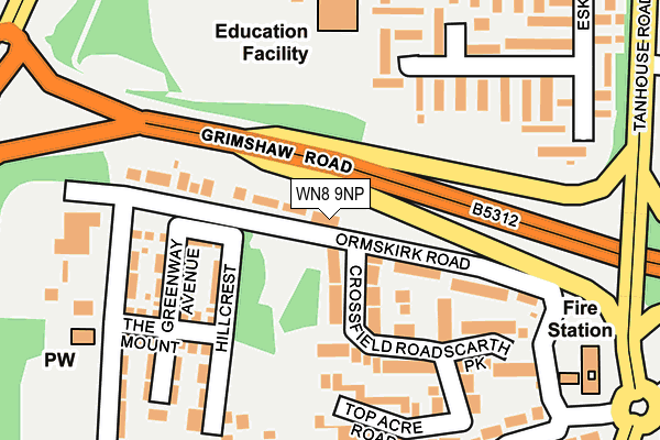 Map of SKELMERSDALE PERSONAL TUITION LTD at local scale