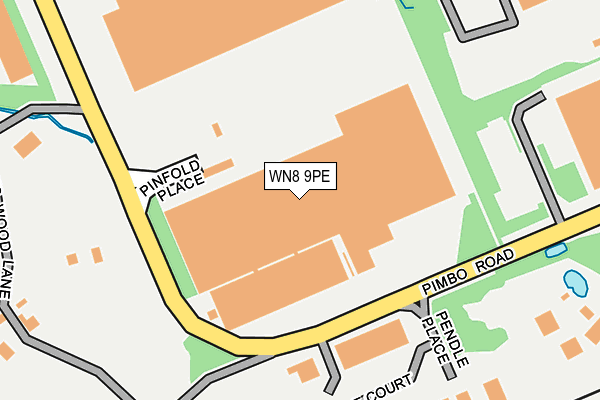 WN8 9PE map - OS OpenMap – Local (Ordnance Survey)