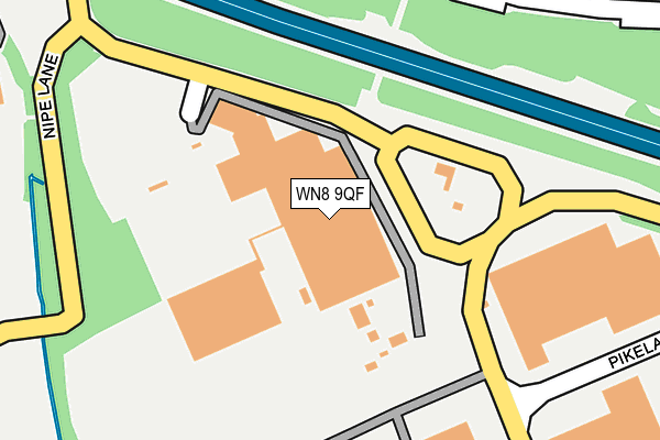 WN8 9QF map - OS OpenMap – Local (Ordnance Survey)