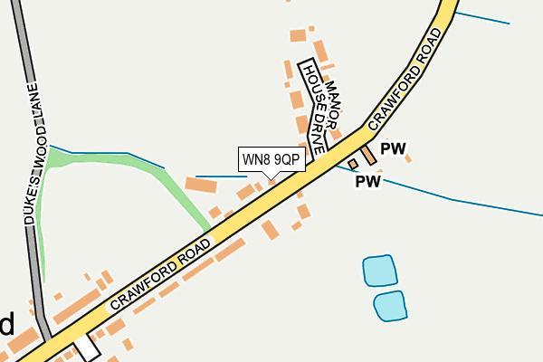 WN8 9QP map - OS OpenMap – Local (Ordnance Survey)