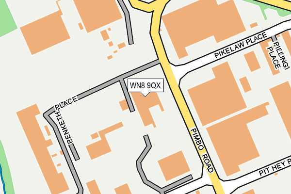 WN8 9QX map - OS OpenMap – Local (Ordnance Survey)