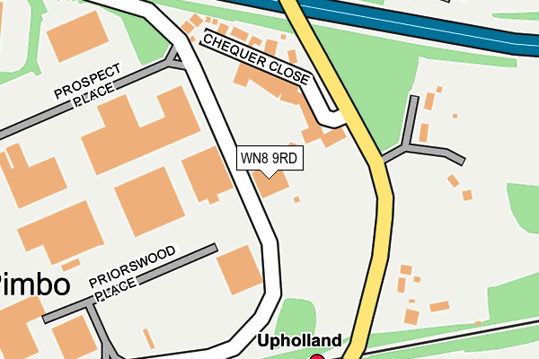 WN8 9RD map - OS OpenMap – Local (Ordnance Survey)