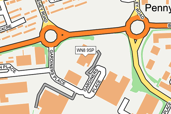 WN8 9SP map - OS OpenMap – Local (Ordnance Survey)