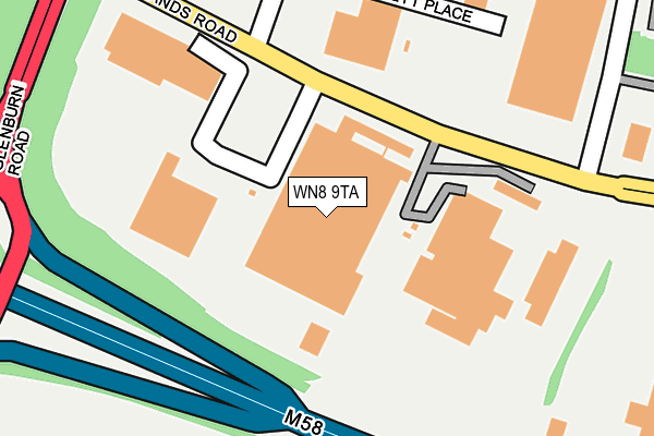WN8 9TA map - OS OpenMap – Local (Ordnance Survey)