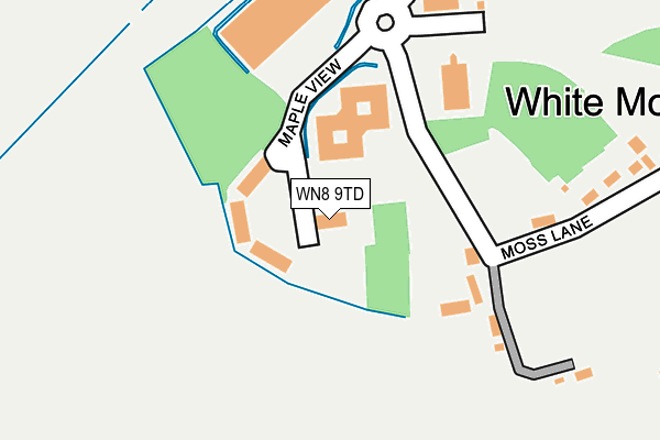WN8 9TD map - OS OpenMap – Local (Ordnance Survey)