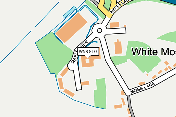 WN8 9TG map - OS OpenMap – Local (Ordnance Survey)