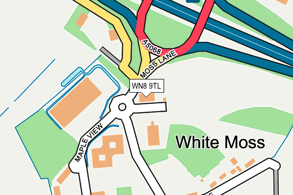 WN8 9TL map - OS OpenMap – Local (Ordnance Survey)