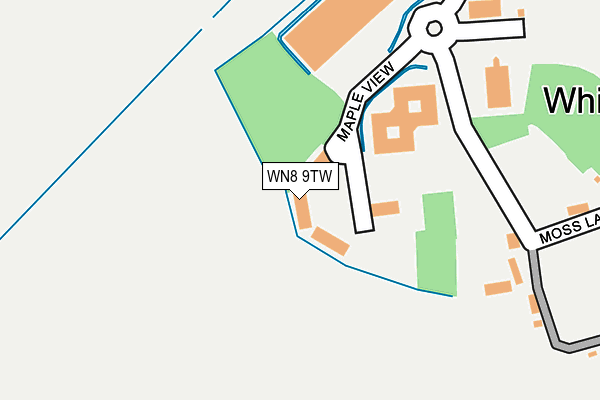 WN8 9TW map - OS OpenMap – Local (Ordnance Survey)