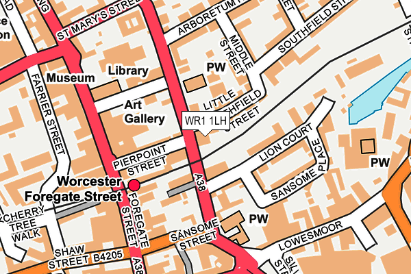 WR1 1LH map - OS OpenMap – Local (Ordnance Survey)