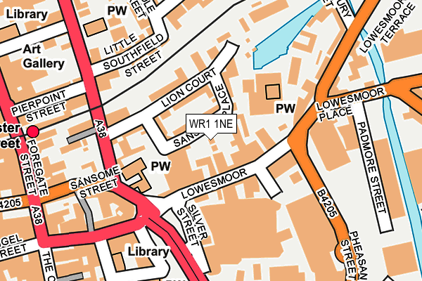 WR1 1NE map - OS OpenMap – Local (Ordnance Survey)