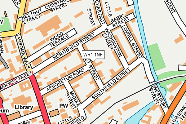 WR1 1NF map - OS OpenMap – Local (Ordnance Survey)