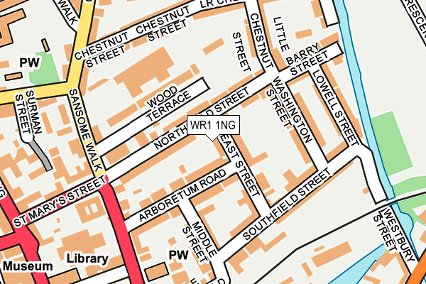 WR1 1NG map - OS OpenMap – Local (Ordnance Survey)