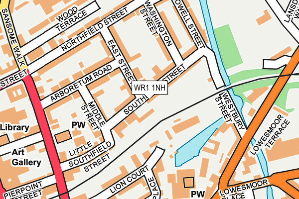 WR1 1NH map - OS OpenMap – Local (Ordnance Survey)