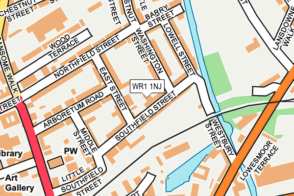 WR1 1NJ map - OS OpenMap – Local (Ordnance Survey)