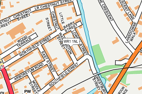 WR1 1NL map - OS OpenMap – Local (Ordnance Survey)