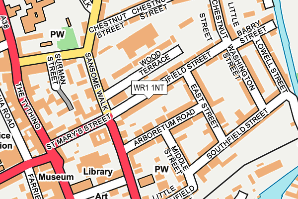 WR1 1NT map - OS OpenMap – Local (Ordnance Survey)
