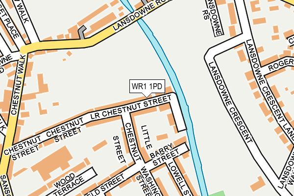 WR1 1PD map - OS OpenMap – Local (Ordnance Survey)