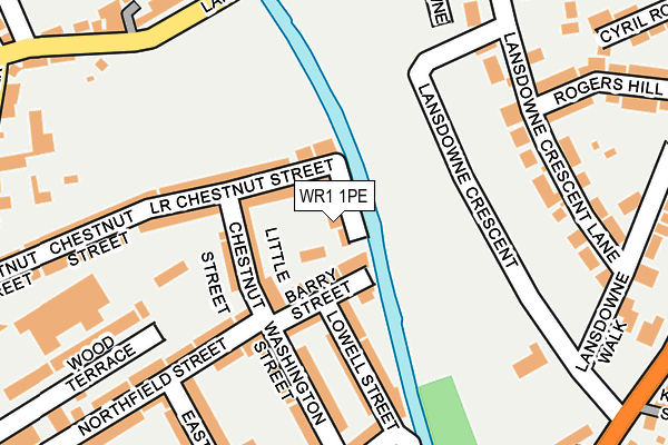 WR1 1PE map - OS OpenMap – Local (Ordnance Survey)
