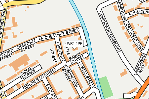 WR1 1PF map - OS OpenMap – Local (Ordnance Survey)