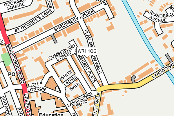 WR1 1QG map - OS OpenMap – Local (Ordnance Survey)