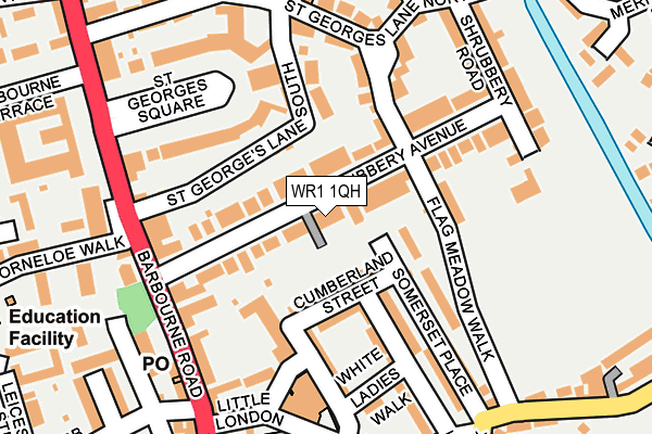 WR1 1QH map - OS OpenMap – Local (Ordnance Survey)