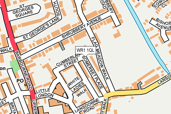 WR1 1QL map - OS OpenMap – Local (Ordnance Survey)