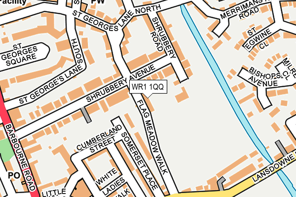 WR1 1QQ map - OS OpenMap – Local (Ordnance Survey)