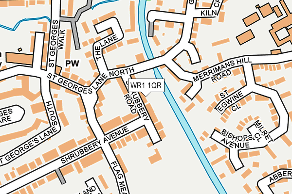 WR1 1QR map - OS OpenMap – Local (Ordnance Survey)