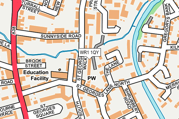 WR1 1QY map - OS OpenMap – Local (Ordnance Survey)