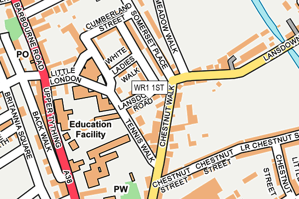 WR1 1ST map - OS OpenMap – Local (Ordnance Survey)