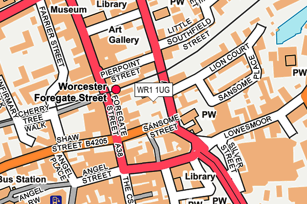 WR1 1UG map - OS OpenMap – Local (Ordnance Survey)