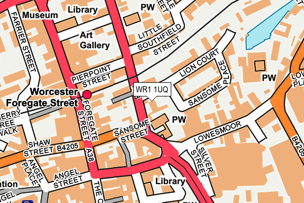 WR1 1UQ map - OS OpenMap – Local (Ordnance Survey)