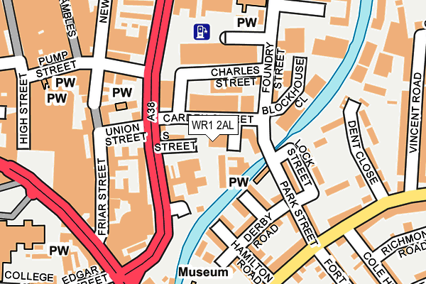WR1 2AL map - OS OpenMap – Local (Ordnance Survey)