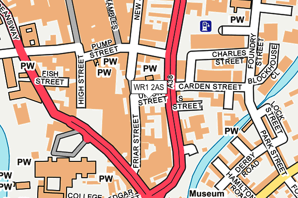 WR1 2AS map - OS OpenMap – Local (Ordnance Survey)